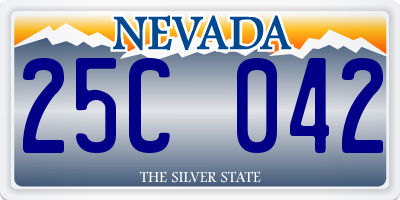NV license plate 25C042