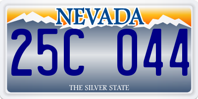 NV license plate 25C044