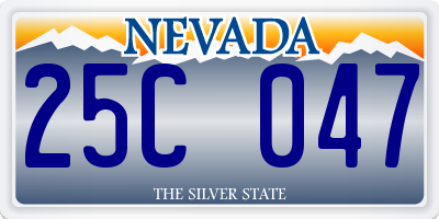 NV license plate 25C047