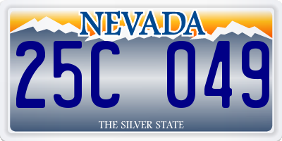 NV license plate 25C049