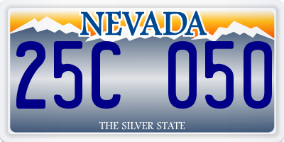NV license plate 25C050