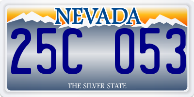 NV license plate 25C053
