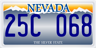 NV license plate 25C068