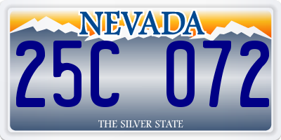 NV license plate 25C072