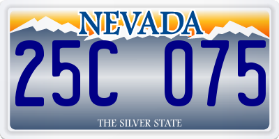 NV license plate 25C075