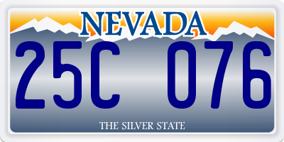 NV license plate 25C076