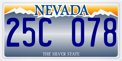 NV license plate 25C078