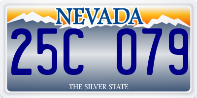 NV license plate 25C079