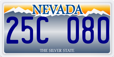 NV license plate 25C080