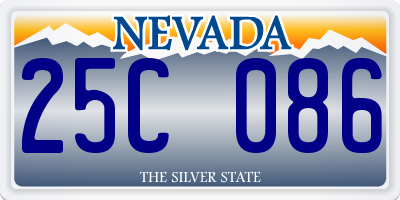 NV license plate 25C086