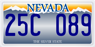 NV license plate 25C089