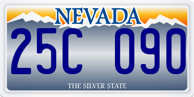 NV license plate 25C090