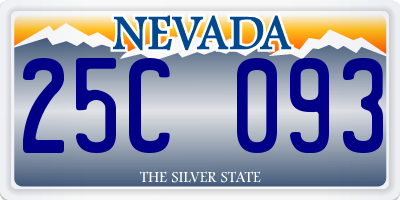 NV license plate 25C093