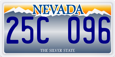 NV license plate 25C096