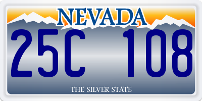 NV license plate 25C108