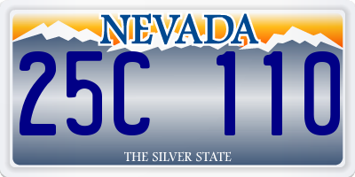 NV license plate 25C110