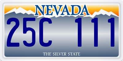NV license plate 25C111