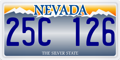 NV license plate 25C126