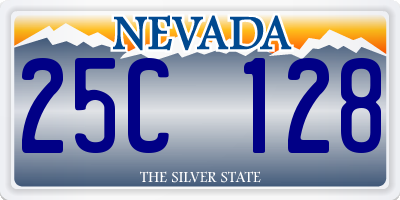 NV license plate 25C128