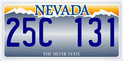 NV license plate 25C131