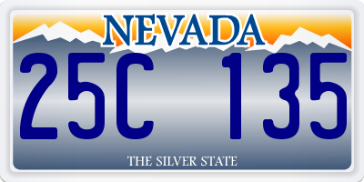 NV license plate 25C135