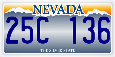 NV license plate 25C136