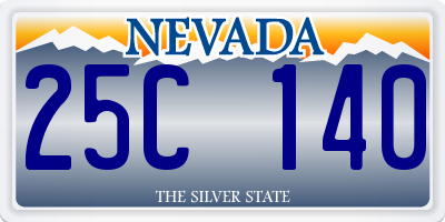 NV license plate 25C140