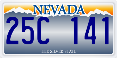 NV license plate 25C141