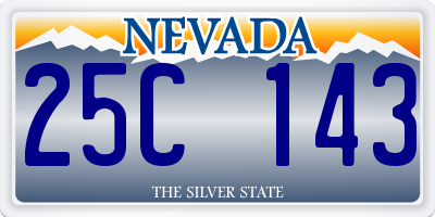 NV license plate 25C143