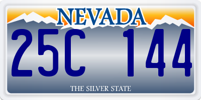 NV license plate 25C144