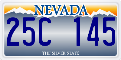 NV license plate 25C145