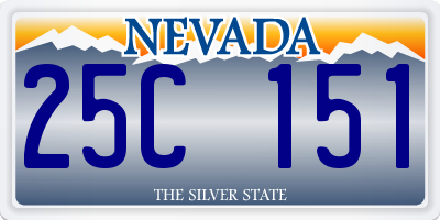 NV license plate 25C151