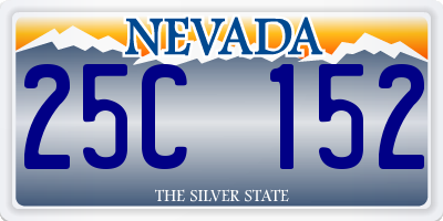 NV license plate 25C152