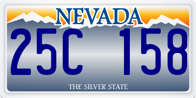 NV license plate 25C158