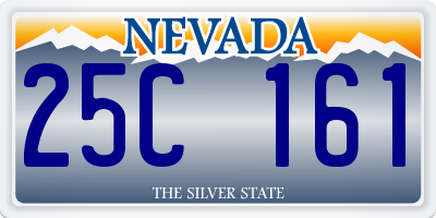 NV license plate 25C161
