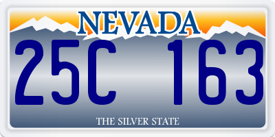 NV license plate 25C163