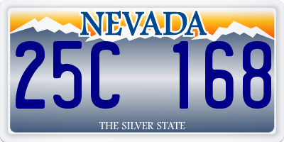 NV license plate 25C168