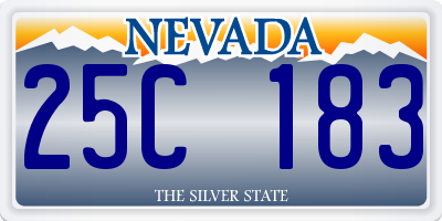 NV license plate 25C183