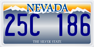 NV license plate 25C186