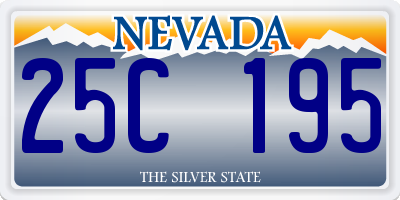 NV license plate 25C195