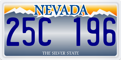 NV license plate 25C196