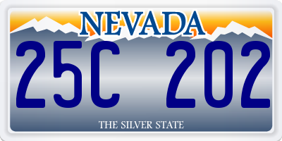 NV license plate 25C202