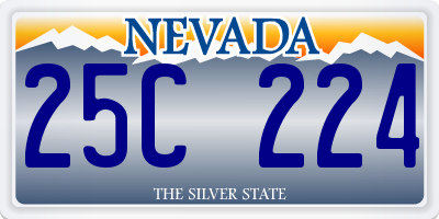 NV license plate 25C224