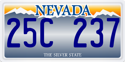 NV license plate 25C237