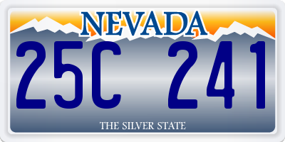 NV license plate 25C241