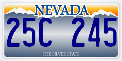 NV license plate 25C245