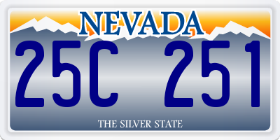 NV license plate 25C251