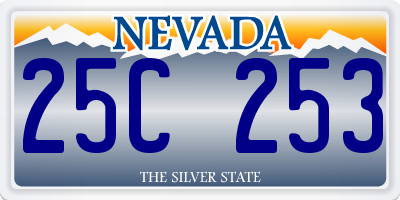 NV license plate 25C253