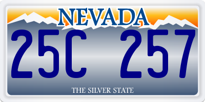 NV license plate 25C257