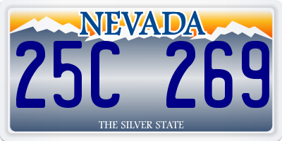 NV license plate 25C269